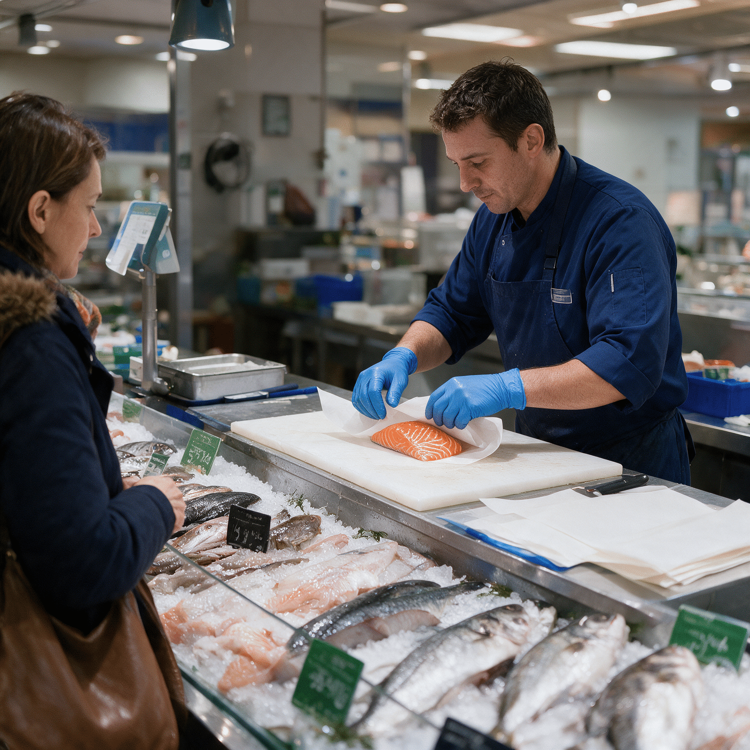 papier alimentaire ingraissable poissonnerie