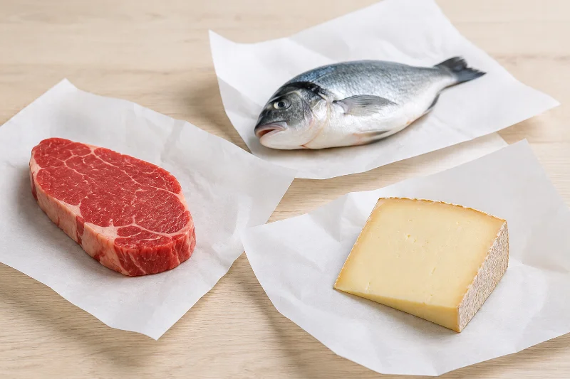 Fromagerie, boucherie, poissonnerie