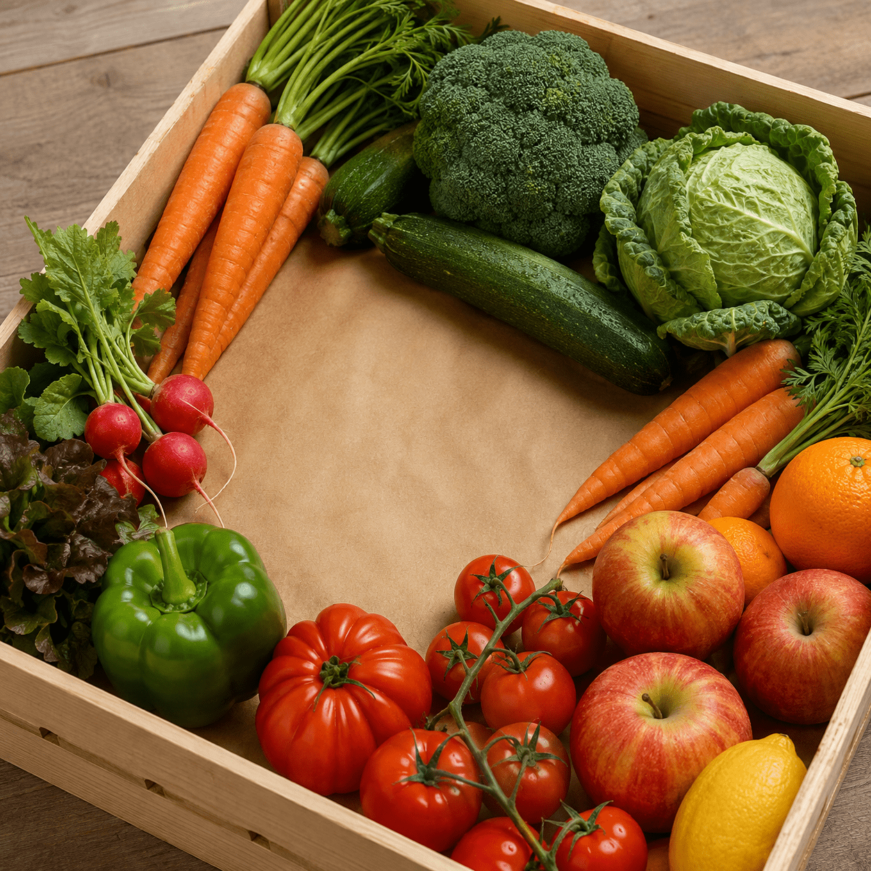 papier emballage légumes